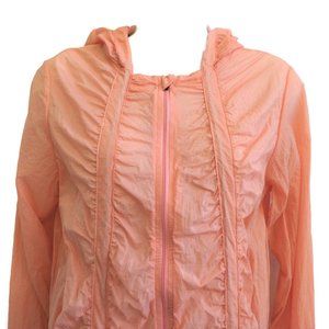 Fabletics Pink and Orange Utility Jacket with High Collar